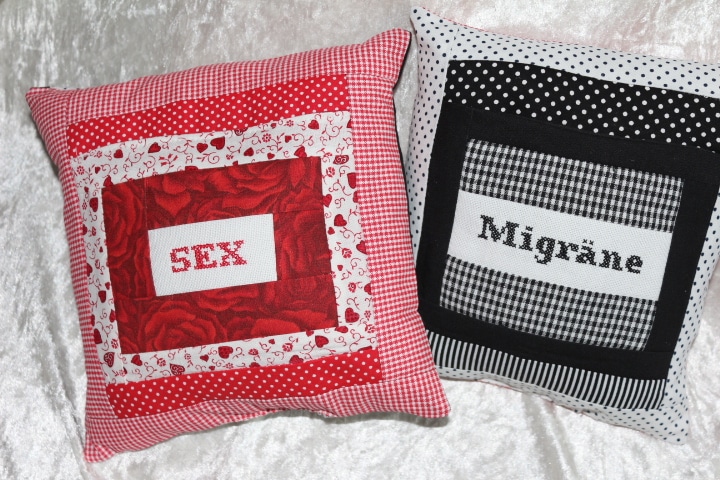 Sex Oder Migräne Wendekissen Originelles Hochzeitsgeschenk Geschenke Bei Handmade Kultur 0488