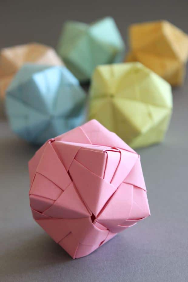 DIY – Origami Ball Sonobe Style in Pastell - HANDMADE Kultur