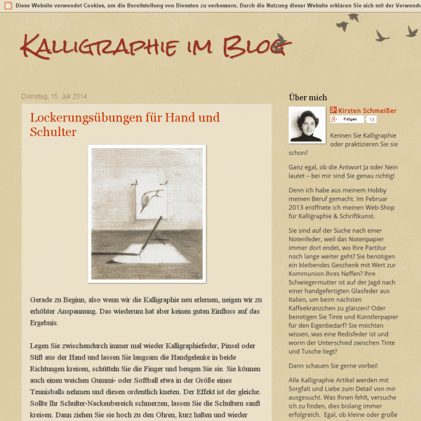 Kalligraphie im Blog