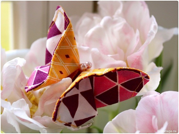 Origami Schmetterling Aus Stoffresten Nähen Handmade Kultur