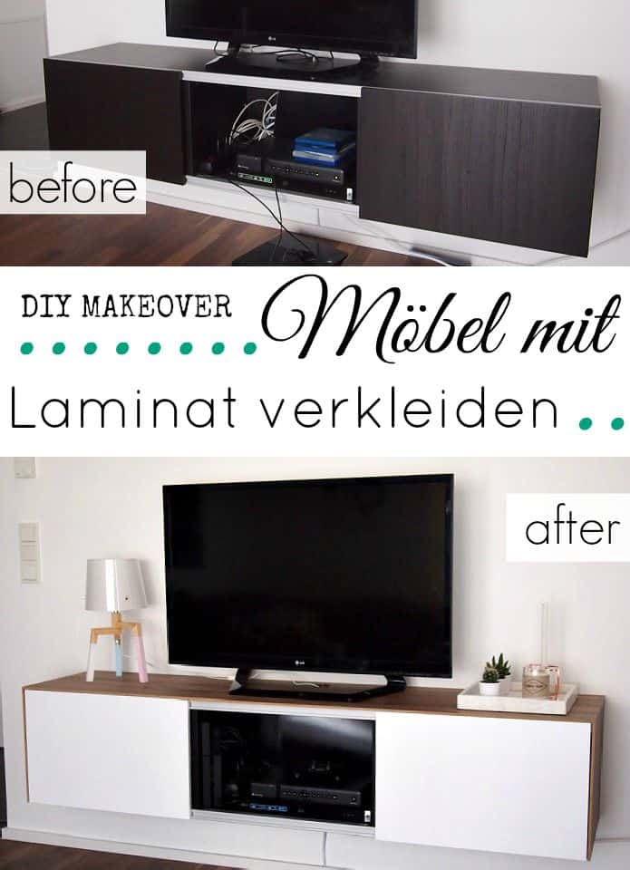 Möbel mit Laminat verkleiden auf Tobeyoutiful HANDMADE