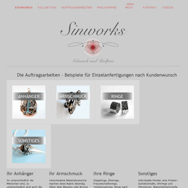 Sinworks - Handgefertigte Ringe, Ketten und Armbänder aus Metall