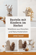 Basteln mit Kindern im Herbst: Waldtiere aus Klorollen und Naturmaterialien