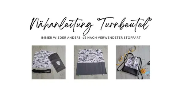 Nähanleitung Turnbeutel - Praktisch & Modern