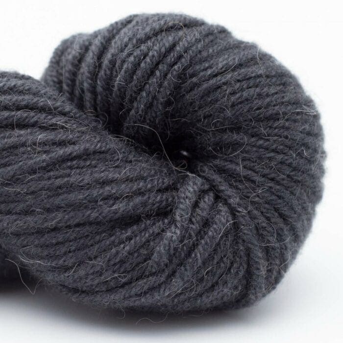 Dry Desert Camel 8-ply ARAN handgesponnen heart and coal (dark grey) - Nomadnoos