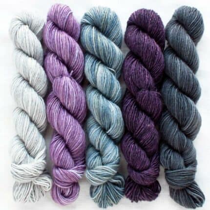 Fino Minis Strickset für Schal & Loop handgefärbt Beatrix - Manos del Uruguay