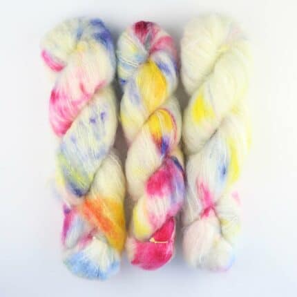 Fluffy Mohair Farbverlauf handgefärbt Jabulani - Cowgirl Blues