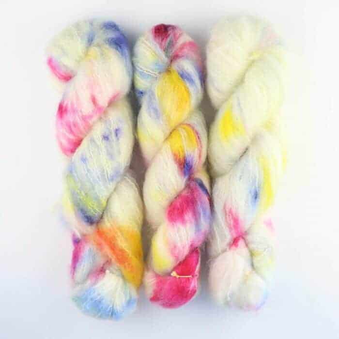 Fluffy Mohair Farbverlauf handgefärbt Jabulani - Cowgirl Blues