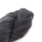 Fluffy Mohair solids handgefärbt 02-Charcoal - Cowgirl Blues