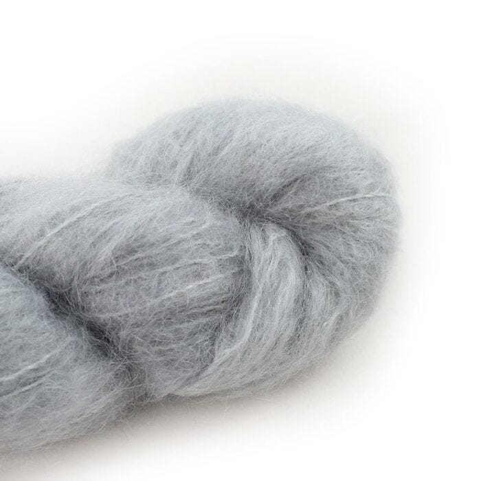 Fluffy Mohair solids handgefärbt 03-Silver Fox - Cowgirl Blues