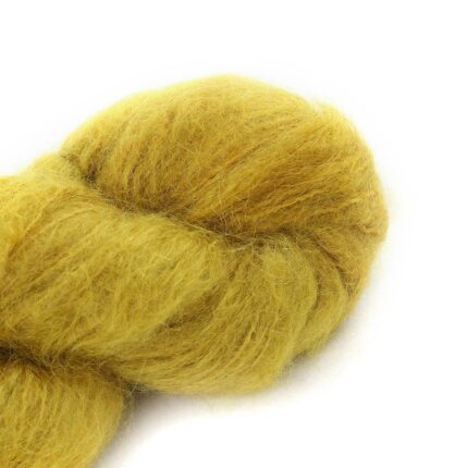 Fluffy Mohair solids handgefärbt 09-Mustard - Cowgirl Blues