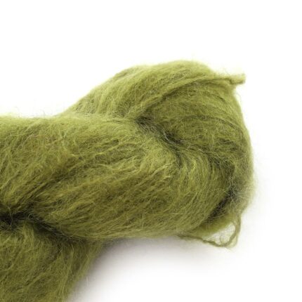 Fluffy Mohair solids handgefärbt 11-Olive - Cowgirl Blues