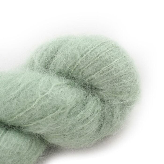 Fluffy Mohair solids handgefärbt 14-Sage - Cowgirl Blues