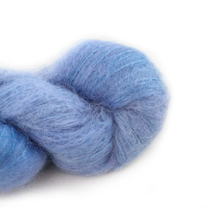 Fluffy Mohair solids handgefärbt 16-Seagrass - Cowgirl Blues