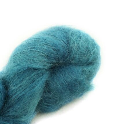 Fluffy Mohair solids handgefärbt 17-Guinea Fowl - Cowgirl Blues