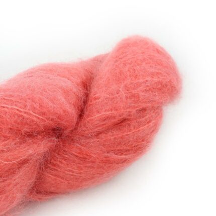 Fluffy Mohair solids handgefärbt 22-Ruby Grapefruit - Cowgirl Blues