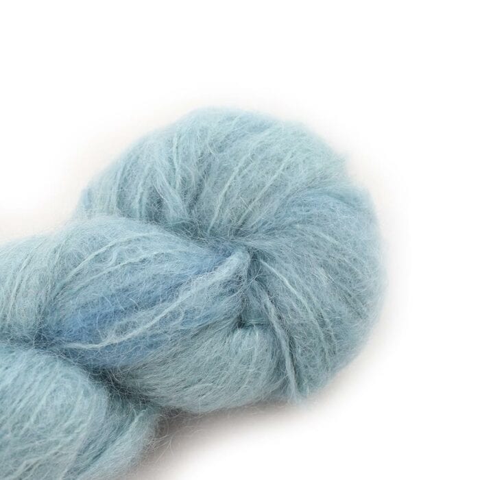 Fluffy Mohair solids handgefärbt 37-Celadon - Cowgirl Blues