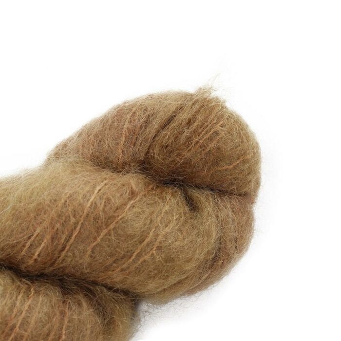 Fluffy Mohair solids handgefärbt 39-Camel - Cowgirl Blues