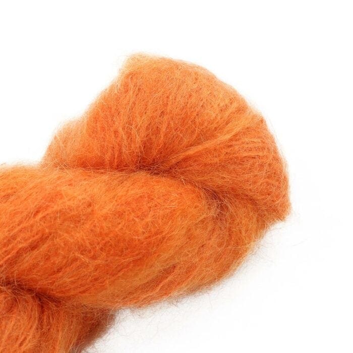 Fluffy Mohair solids handgefärbt 42-Carrot Juice - Cowgirl Blues