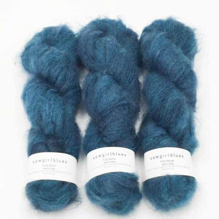 Fluffy Mohair solids handgefärbt Cape Storm - Cowgirl Blues