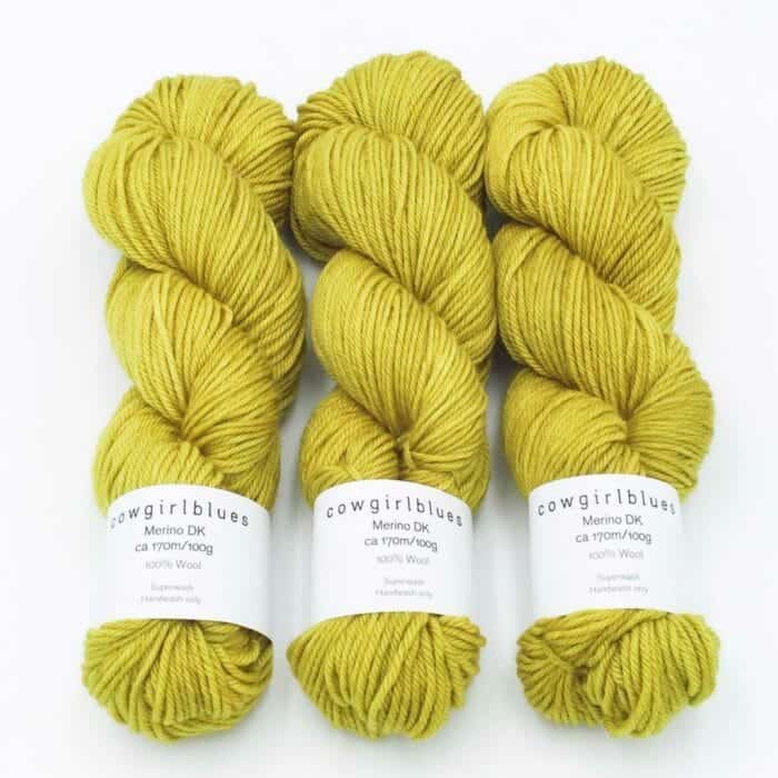 Merino DK solids 100g handgefärbt Karoo gold - Cowgirl Blues