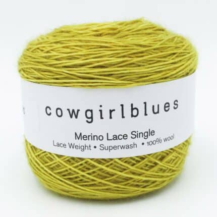 Merino SINGLE LACE solids handgefärbt Karoo gold - Cowgirl Blues