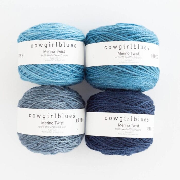 Merino TWIST Yarn solids handgefärbt - Cowgirl Blues