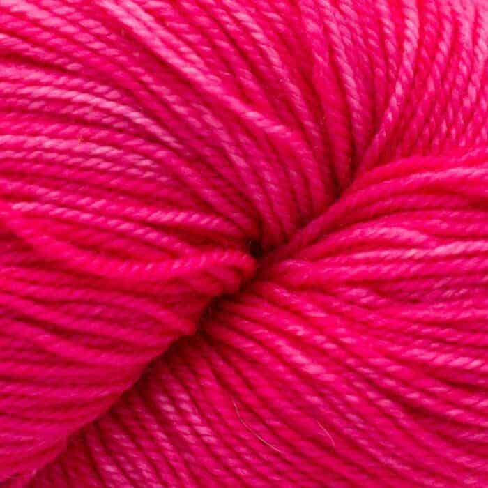 Proper Sock MINIS solids 20g handgefärbt Hot Pink - Cowgirl Blues